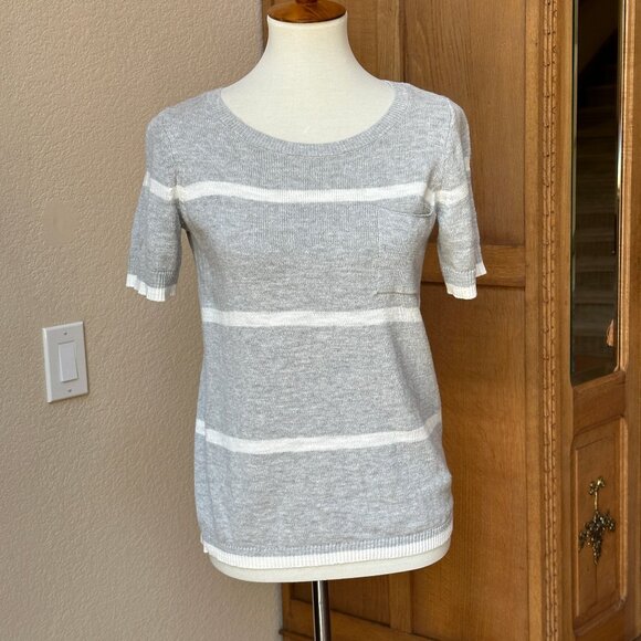 Gap Stripe Crew Neck Short Sleeve Sweater - Picture 4 of 9